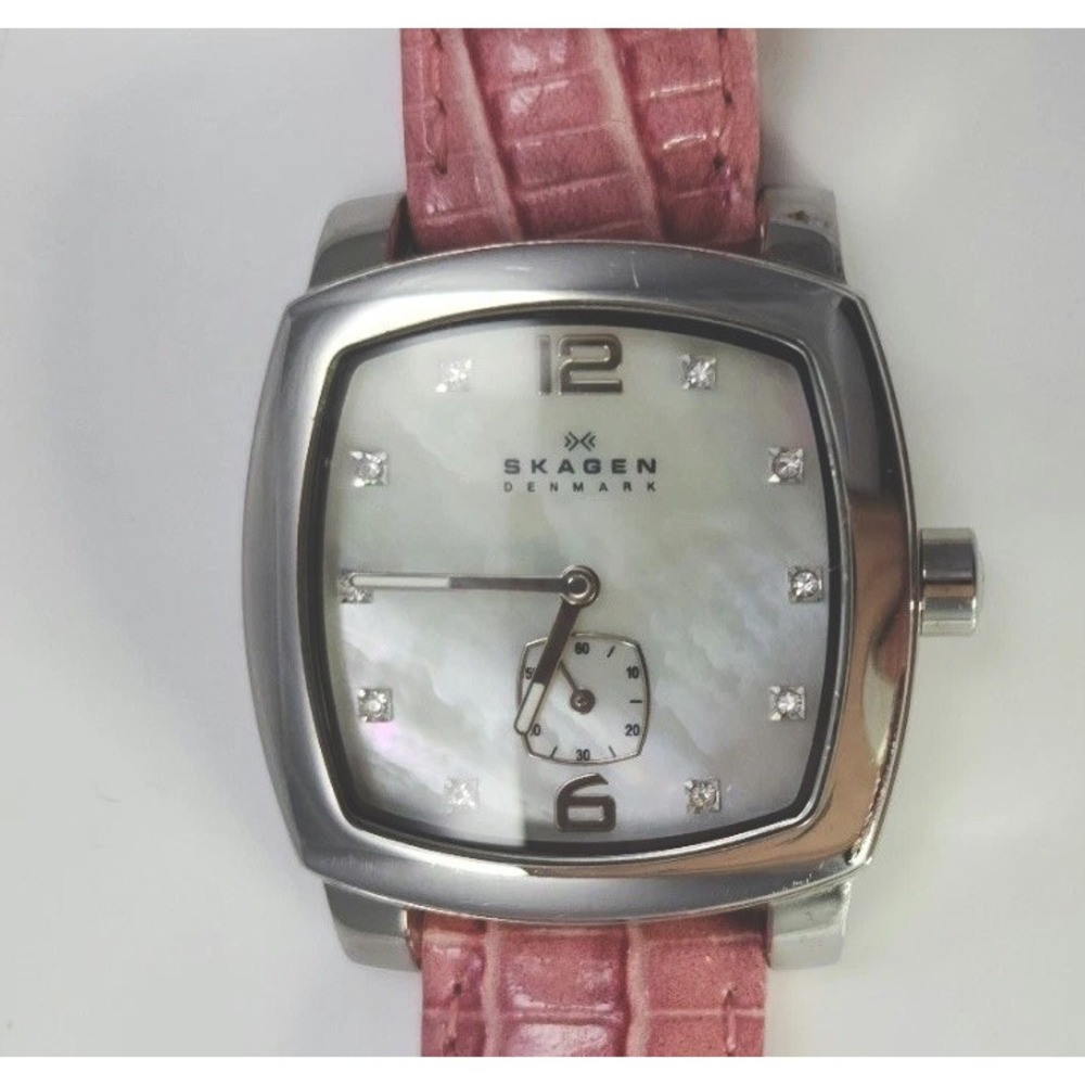 Skagen 🇩🇰 Ultra Slim Women's Watch 556SSLB8 29mm Leather New Battery